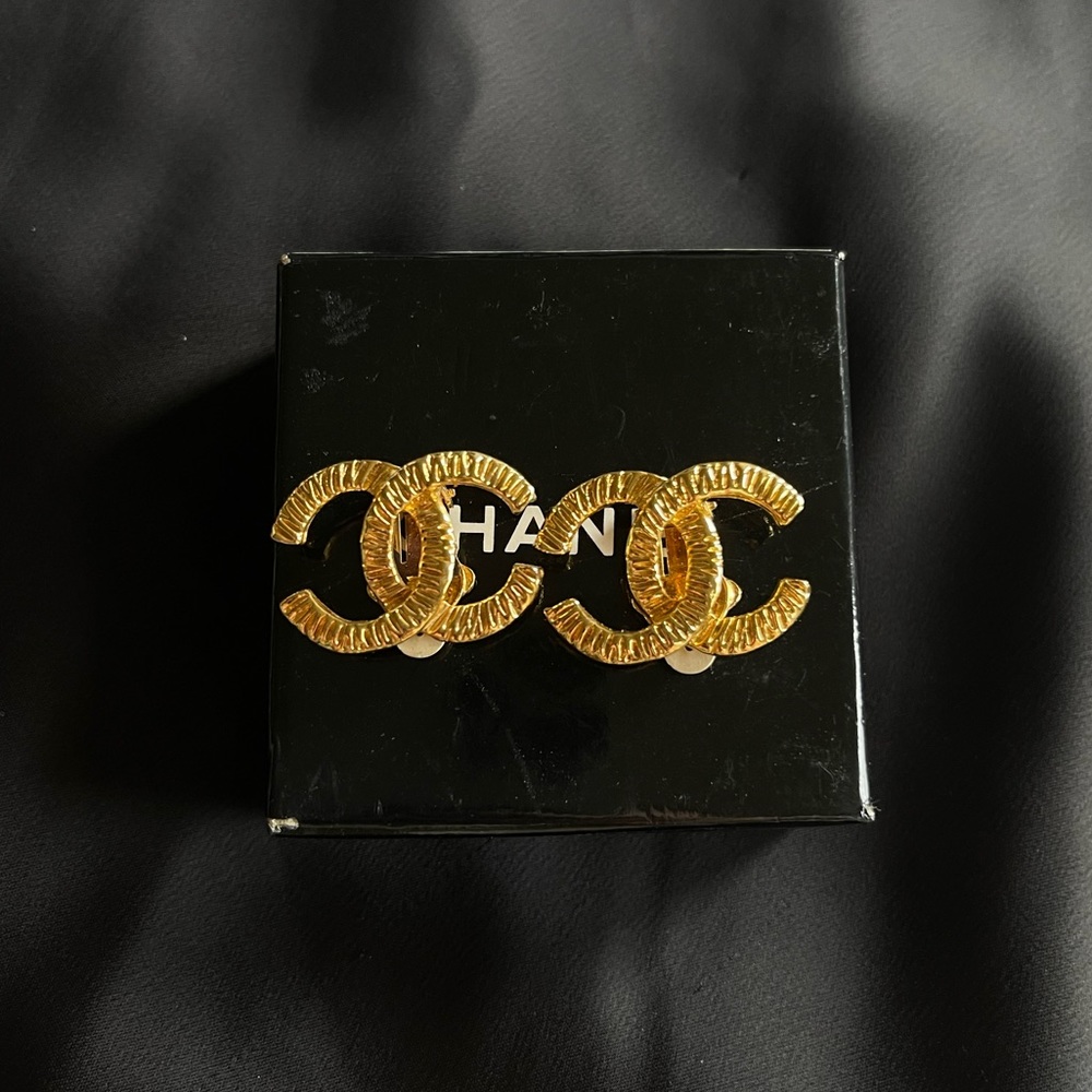 Authentic Chanel clip on earrings